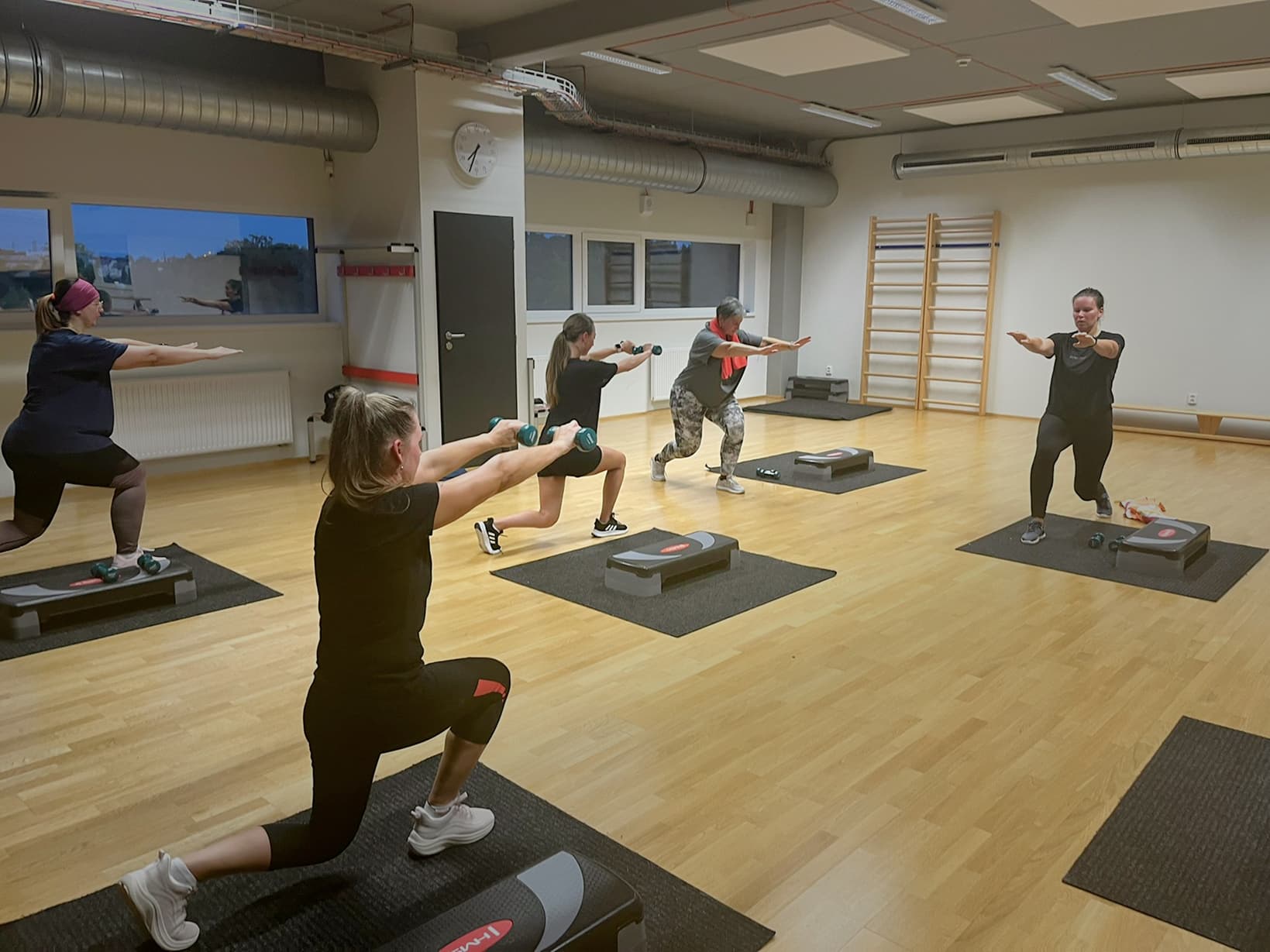 Cvičení ve studiu V-Stepfit